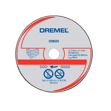 Disco de Corte Para Alvenaria 3 Peças Saw Max Sm520C Rw Dremel