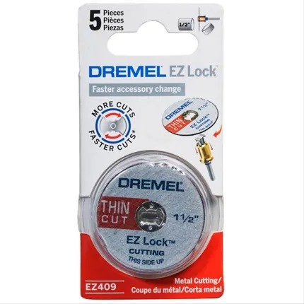 Disco de Corte Para Cortes Finos em Metais 5 Peças Ez409 Dremel