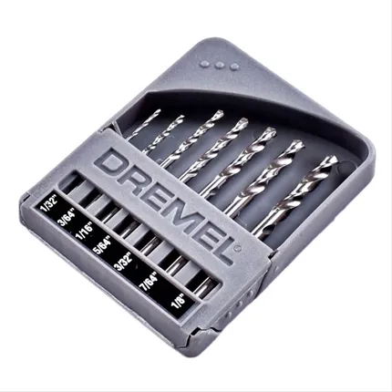Jogo Brocas de Aço Rápido Para Micro Retífica 7 Peças 628 Dremel