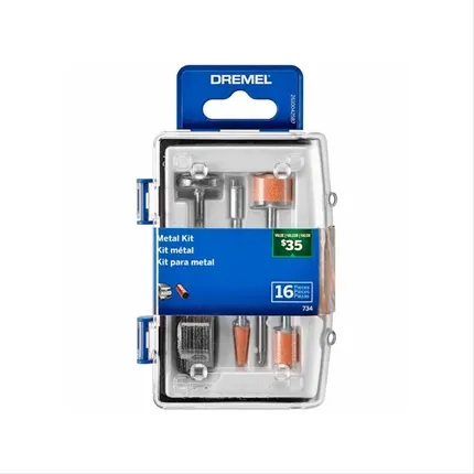 Kit Para Metal Com 16 Peças Para Micro Retífica 734 Dremel